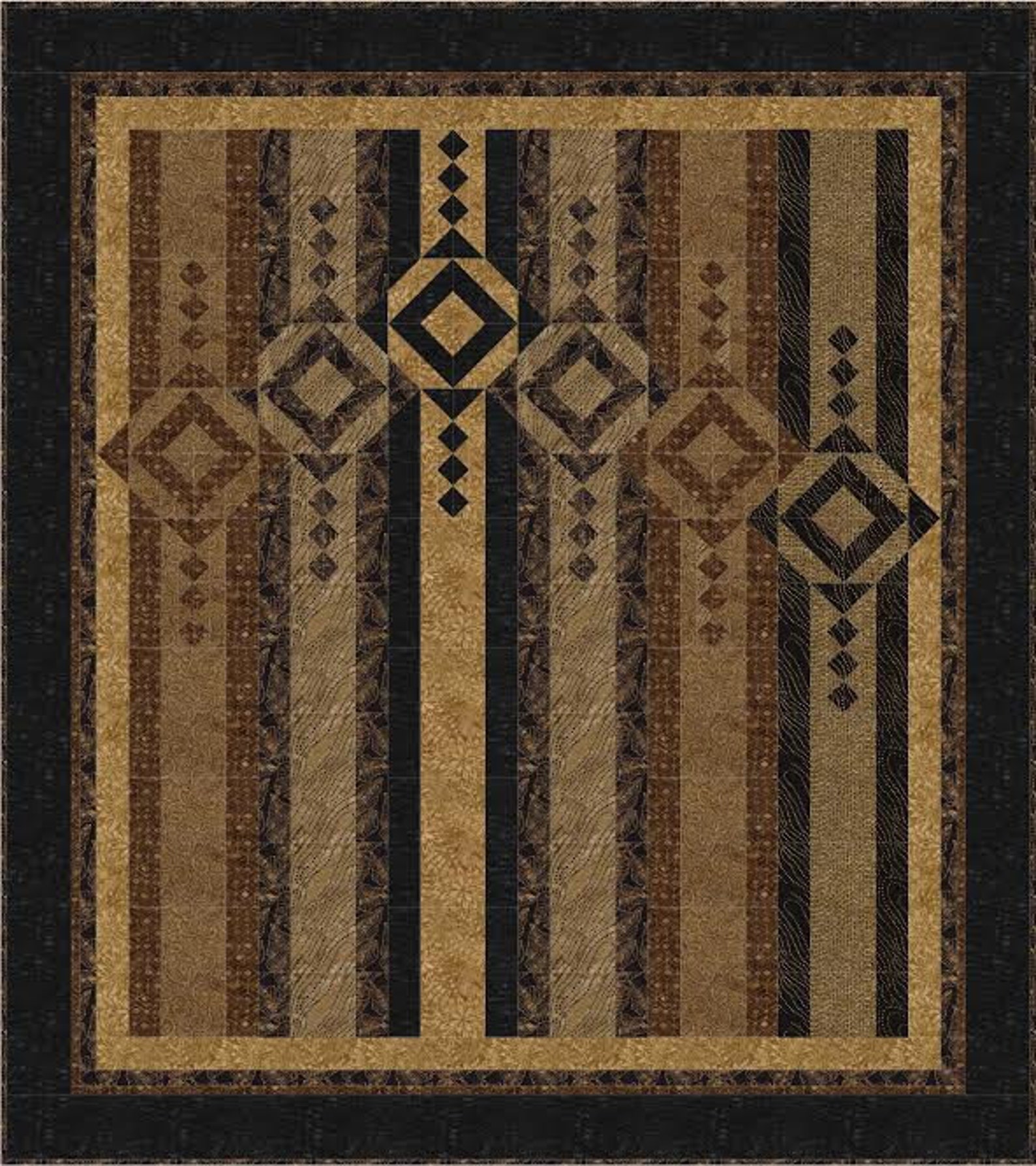 Wind Chimes Quilt Pattern. California King Queen Twin Etsy