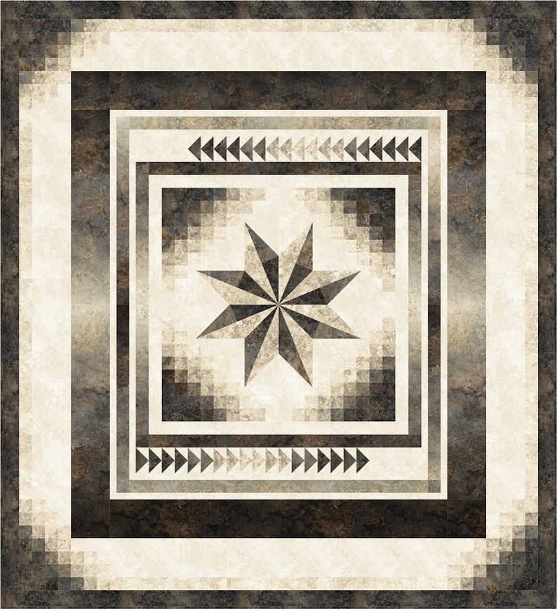 Farbverlauf Stern, Quilt Muster, Northcott, Stonehenge, Abstufungen, Ombre Bild 10