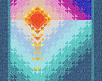 PDF Sunset at Sea quilt pattern, The Fabric Addict, Patrick Lose, Northcott