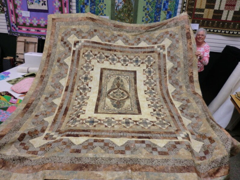 Multisized Persian Mosaic Quilt Pattern Uses Northcott Etsy