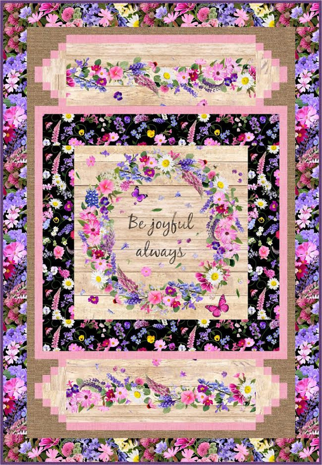 Center Stage Quilt Pattern Timeless Treasures Spring Beauty Etsy