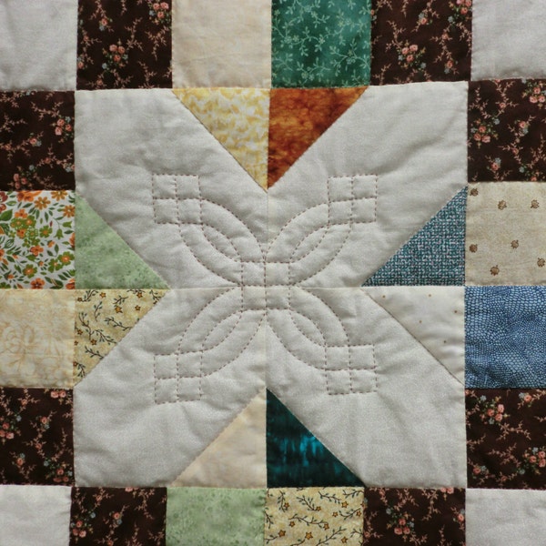 Scrappy Quilt Pattern, Multi Sized Stash Buster.  Queen, Twin and Lap or Baby all included in one pattern