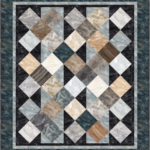 City Sidewalks quilt pattern, The Fabric Addict, Northcott Stonehenge, Tile packs, 10" squares