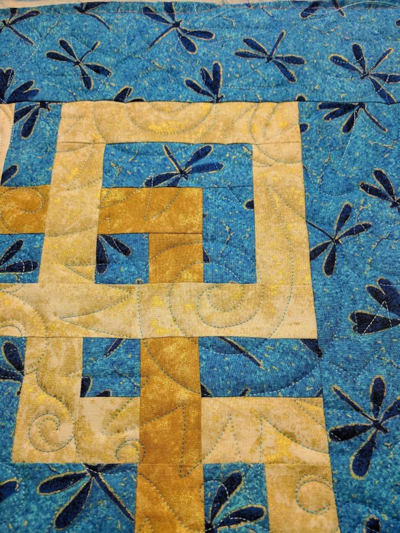 Carpenter's Square quilt pattern queen Throw Twin Etsy