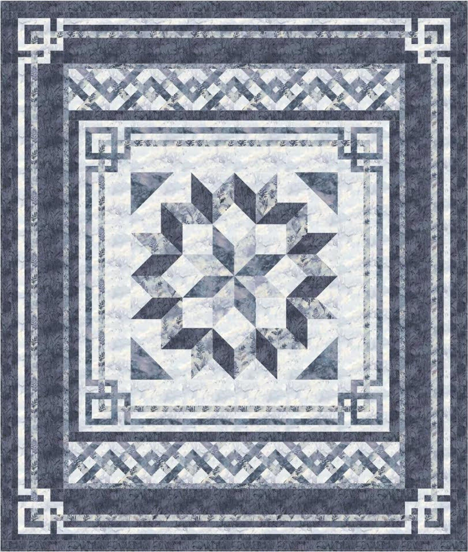 Carpenter's Square quilt pattern queen Throw Twin Etsy