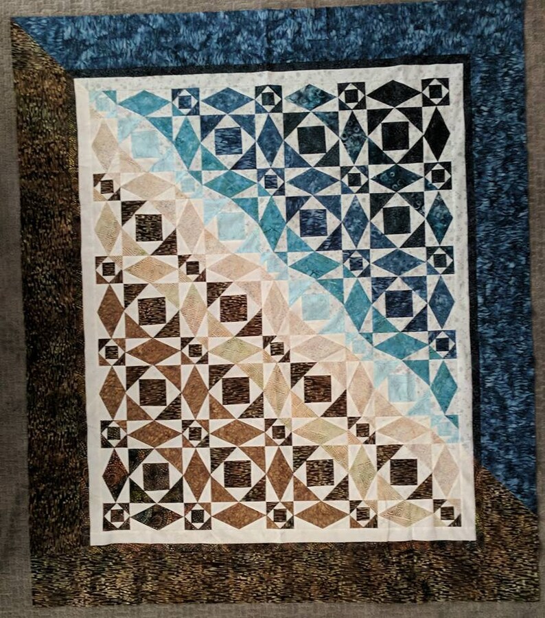 Quilt pattern High Tide Northcott White Sands Storm at Sea Etsy