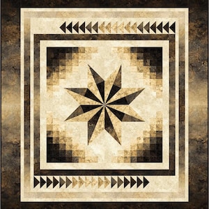 Farbverlauf Stern, Quilt Muster, Northcott, Stonehenge, Abstufungen, Ombre Bild 1