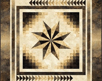 Gradient Star, Quilt Pattern, Northcott, Stonehenge, Gradations, Ombre