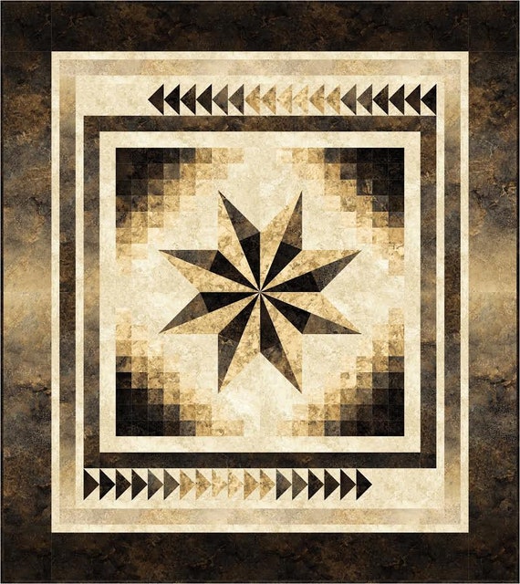 Gradient Star, Quilt Pattern, Northcott, Stonehenge, Gradations, Ombre