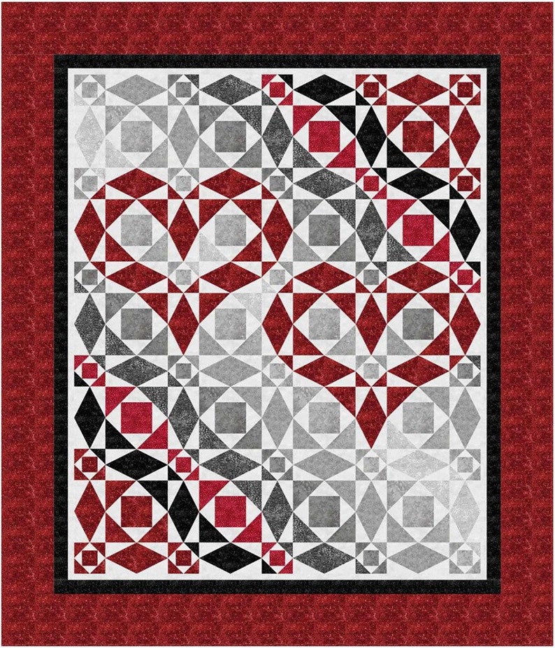 Our Hearts Will Go on Quilt Pattern by the Fabric Addict Etsy