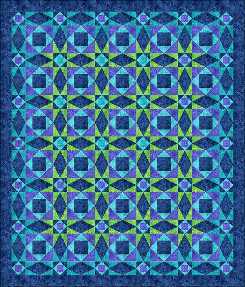 Waverly Quilt Pattern Storm at Sea Variation the Fabric Etsy