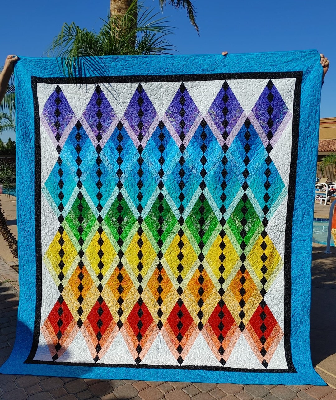 Drops Diamond Pattern Diamond Drops Quilt Pattern. Hard Copy. - Etsy