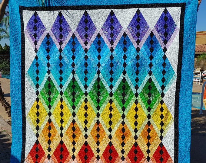 Drops Diamond Pattern Diamond Drops Quilt Pattern. Download Copy. - Etsy Canada