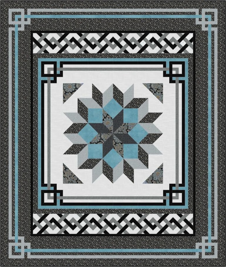 Carpenter's Square Quilt Pattern Queen Throw Twin Etsy Canada
