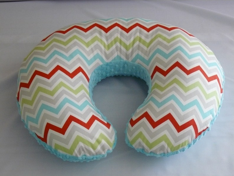 Sale Nursing pillow slipcover Aqua greylime.red Etsy