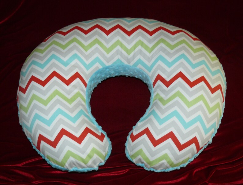 Sale Nursing pillow slipcover Aqua greylime.red Etsy