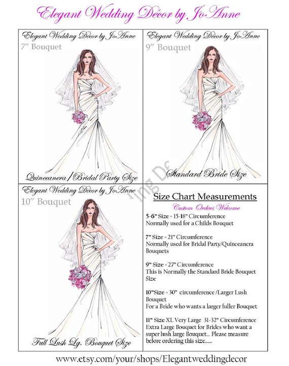 Bridal Bouquet Size Chart