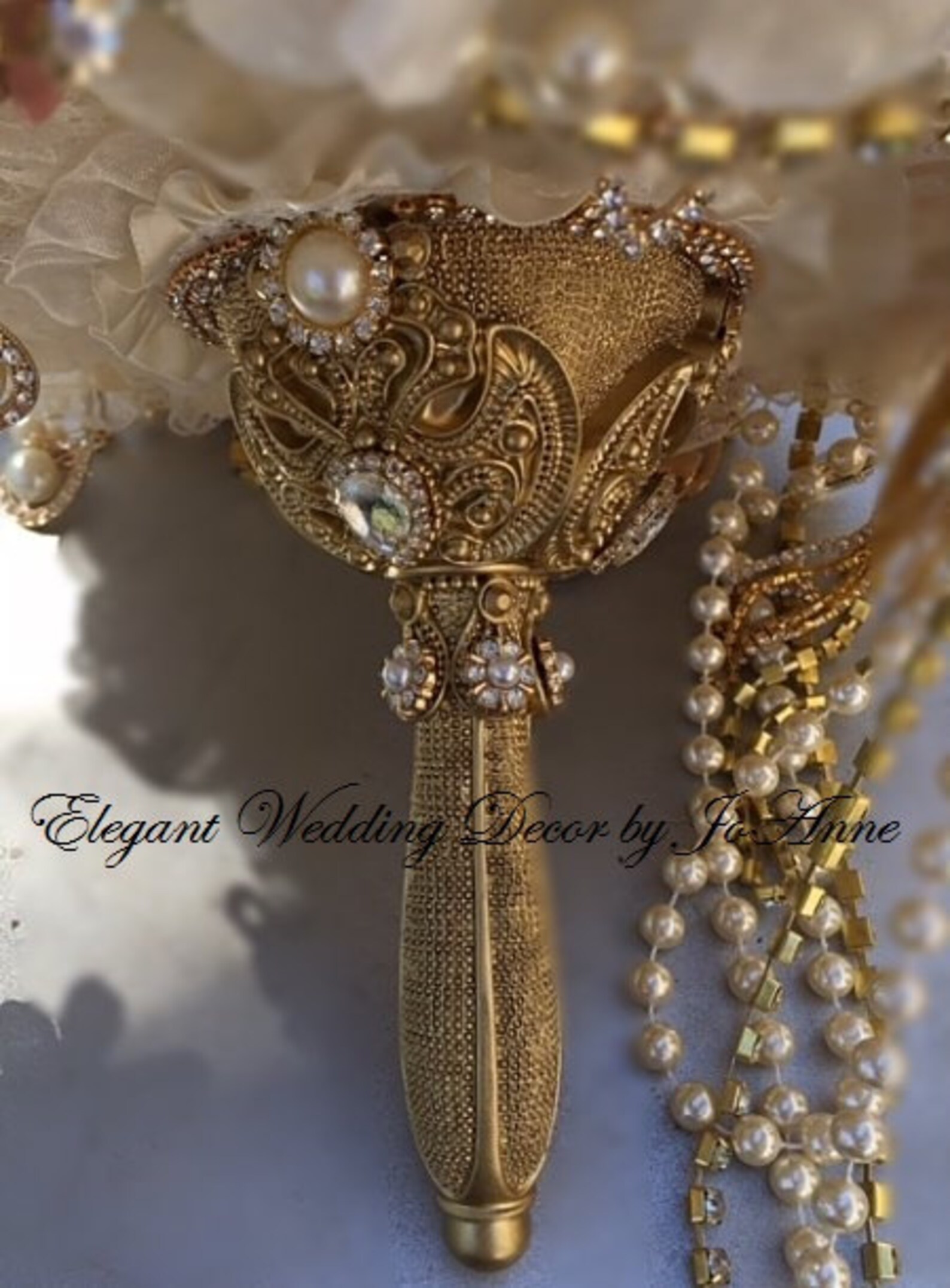 Elfenbein und Gold Brosche Bouquet goldene Brosche Hochzeit | Etsy