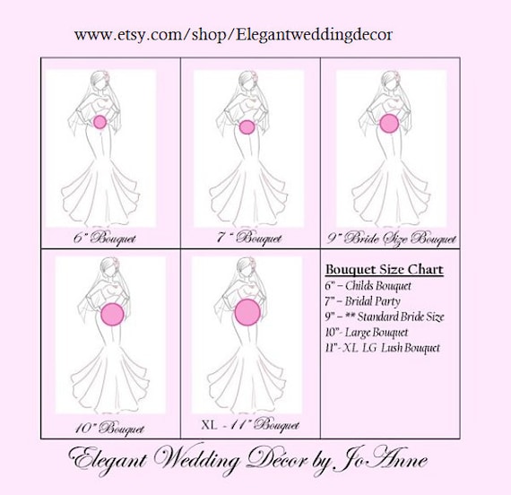 Bridal Bouquet Size Chart