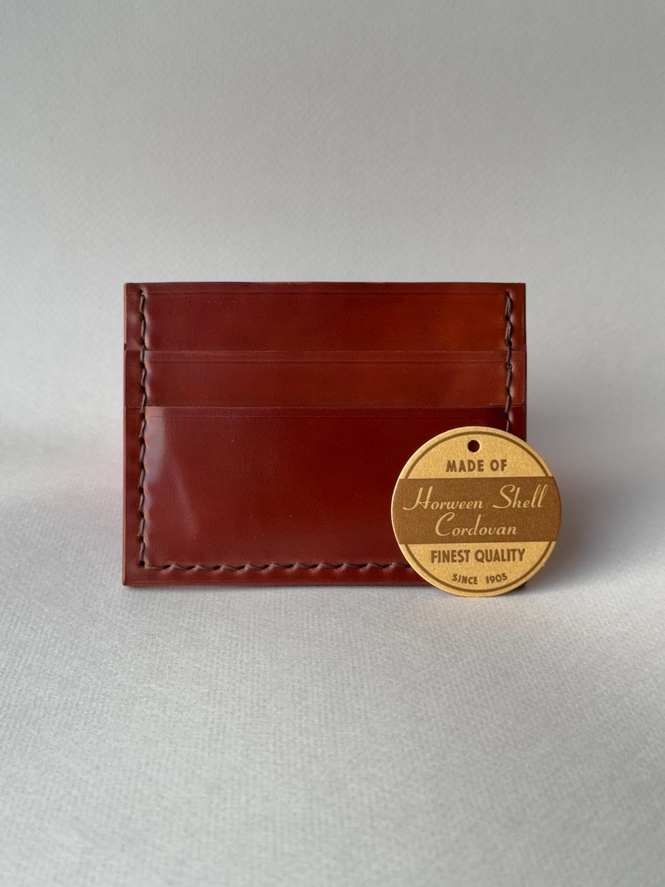 Horween Shell Cordovan Card Case - Etsy