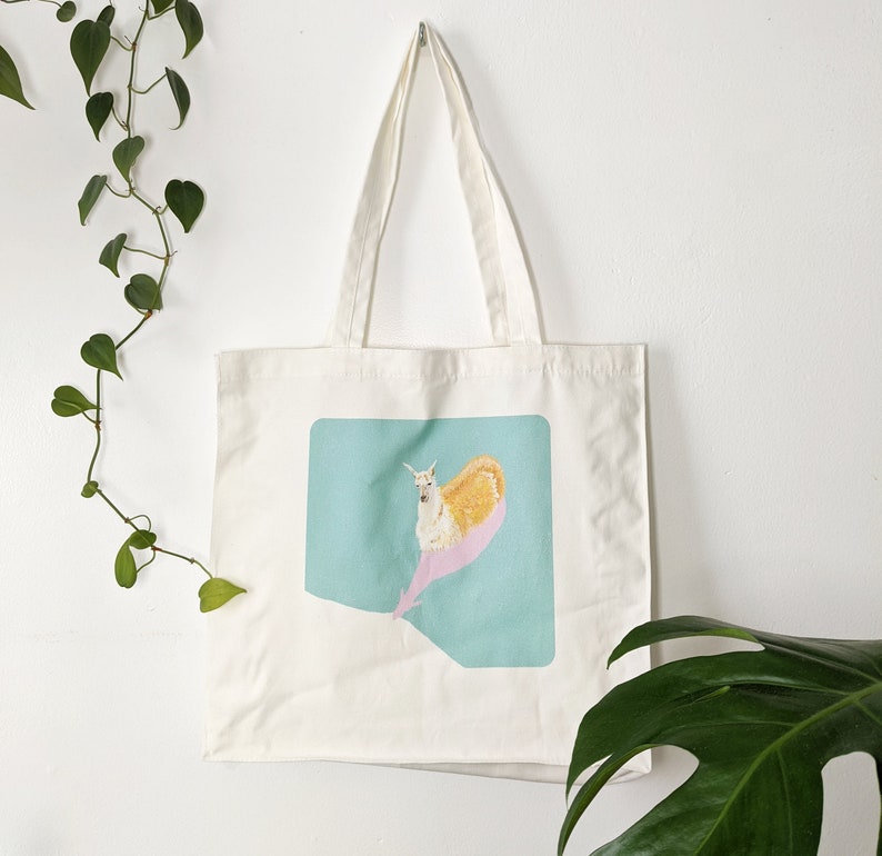 Original design Llama Canvas Tote Bag 100/% cotton