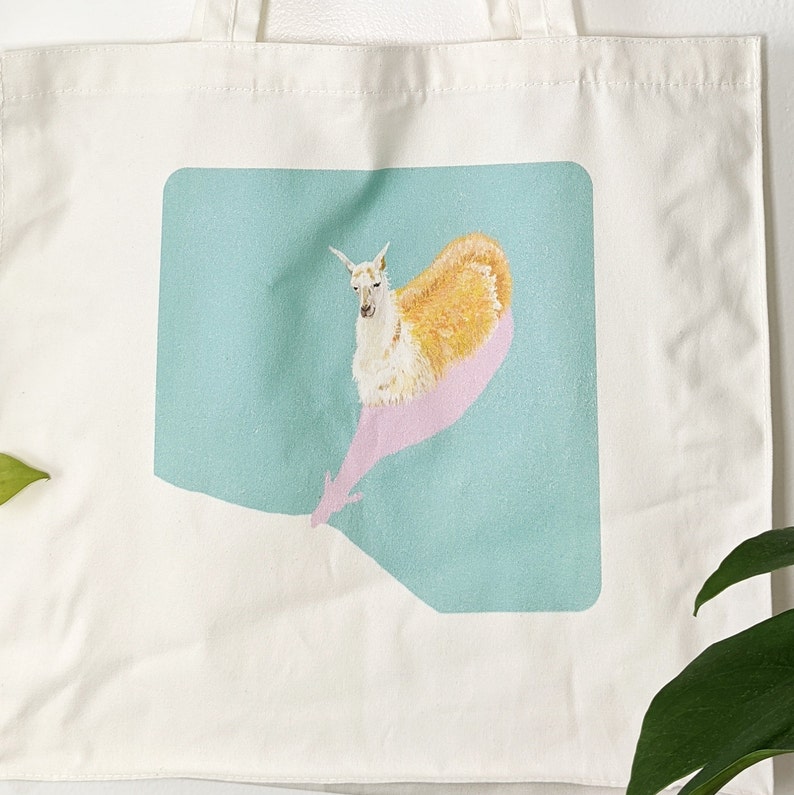 Original design Llama Canvas Tote Bag 100/% cotton