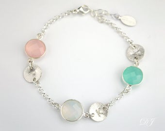 three birthstone bracelet