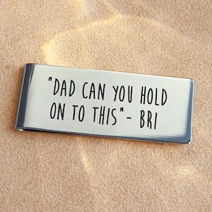 Engraved Money Clip • Personalized Money Clip for Men, Custom Name Gift, Groomsman, Boyfriend, Husband Gift, Graduation or Father&#39;s Day