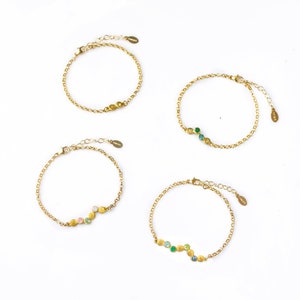 Cherished Connections Birthstone and Initial Bracelet, Personalized Jewelry for Mom, Best Friend Jewelry, Couple&#39;s Bracelet, Gift for Her