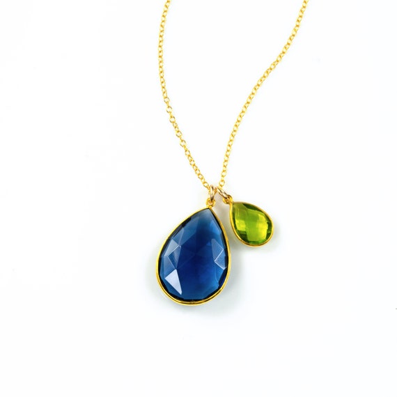 mother daughter necklace birthstone