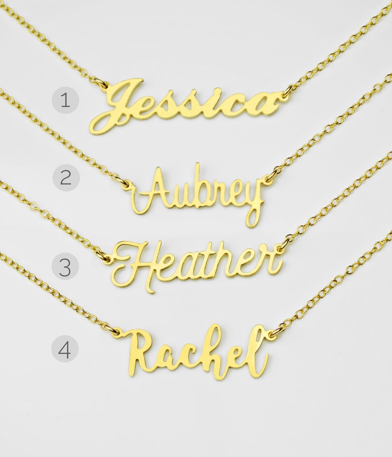 Etsy name necklace with birthstone Clearance