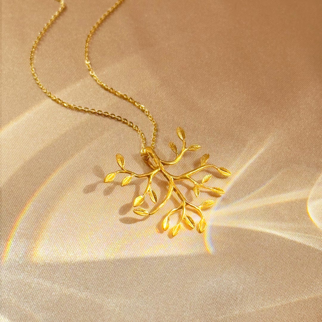 Belle Tree Necklace, Gold Beauty in the Beast Branch Necklace, Emma Watson  Necklace, Disney Emma Watson Belle Beauty in the Beast Necklace,