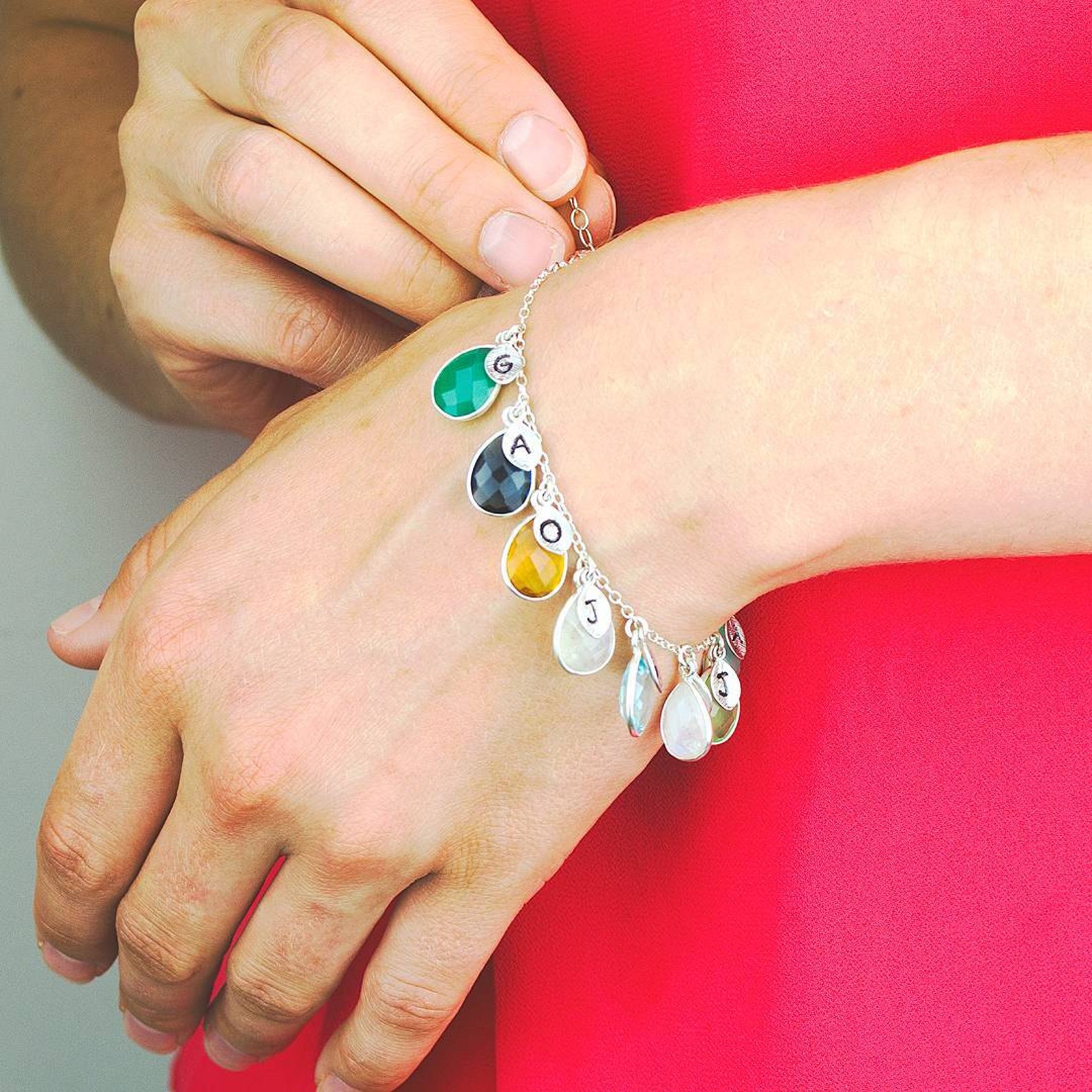 Mother Birthstone Bracelet Mothers Bracelet Mothers Etsy