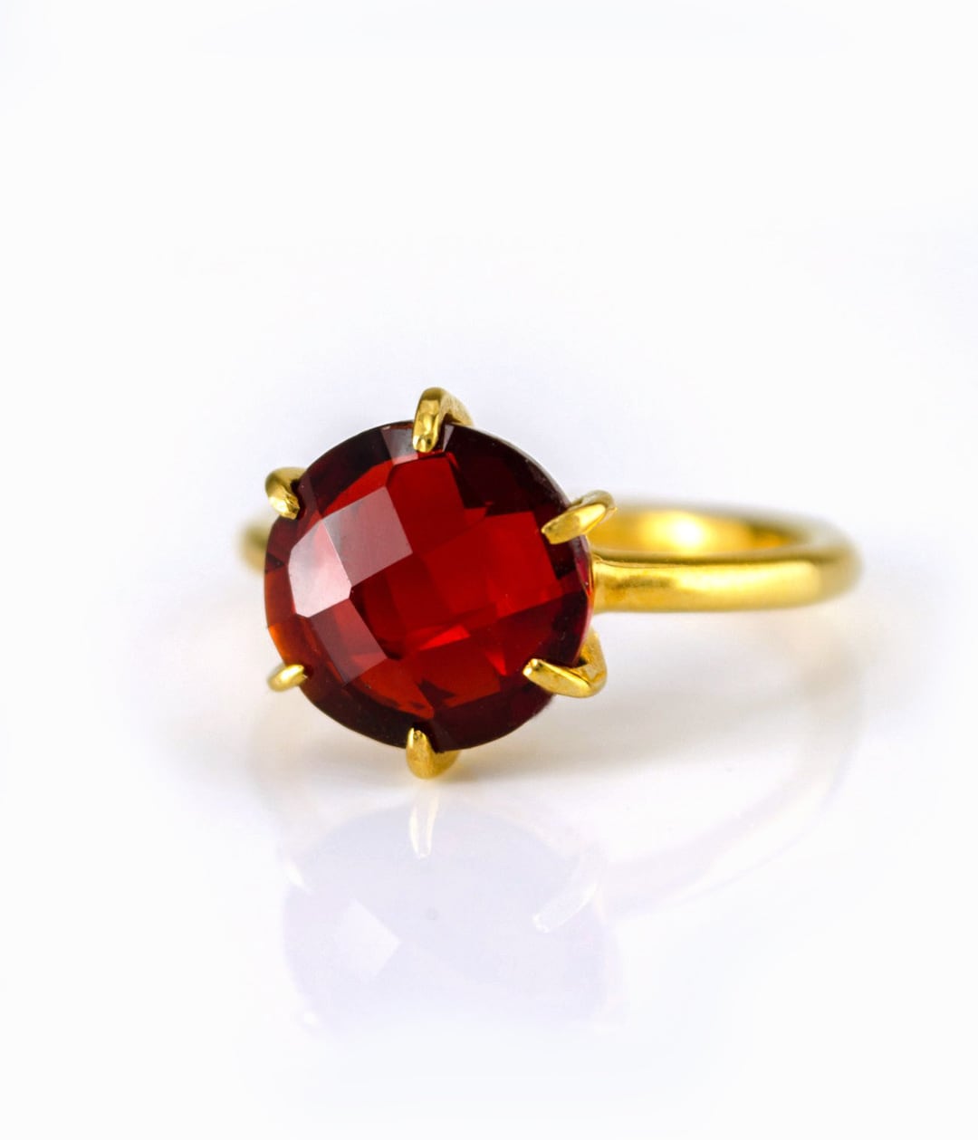 RLMOON 18K Vergoldete Damenringe Mit Geburtsstein - Stapelbare Zirkonia Ringe Wasserfest