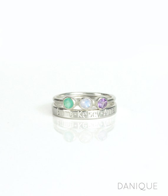 ring with children's birthstones for mom
