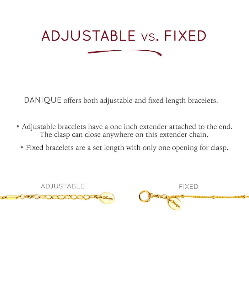 We offer adjustable and fixed bracelets. Choose between an extender or a singular fixed length. Birthstone necklace quality, birthstone quartz bracelet, quality birthstone jewelry, birthstone jewelry ideas, birthstone jewelry with multiple stones