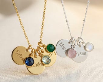 Mama Halskette, personalisierte Name Geburtsstein Halskette, Geburtsstein Mütter Halskette mit Kinder Namen benutzerdefinierte Namen Halskette, Großmutter Geschenk Mama