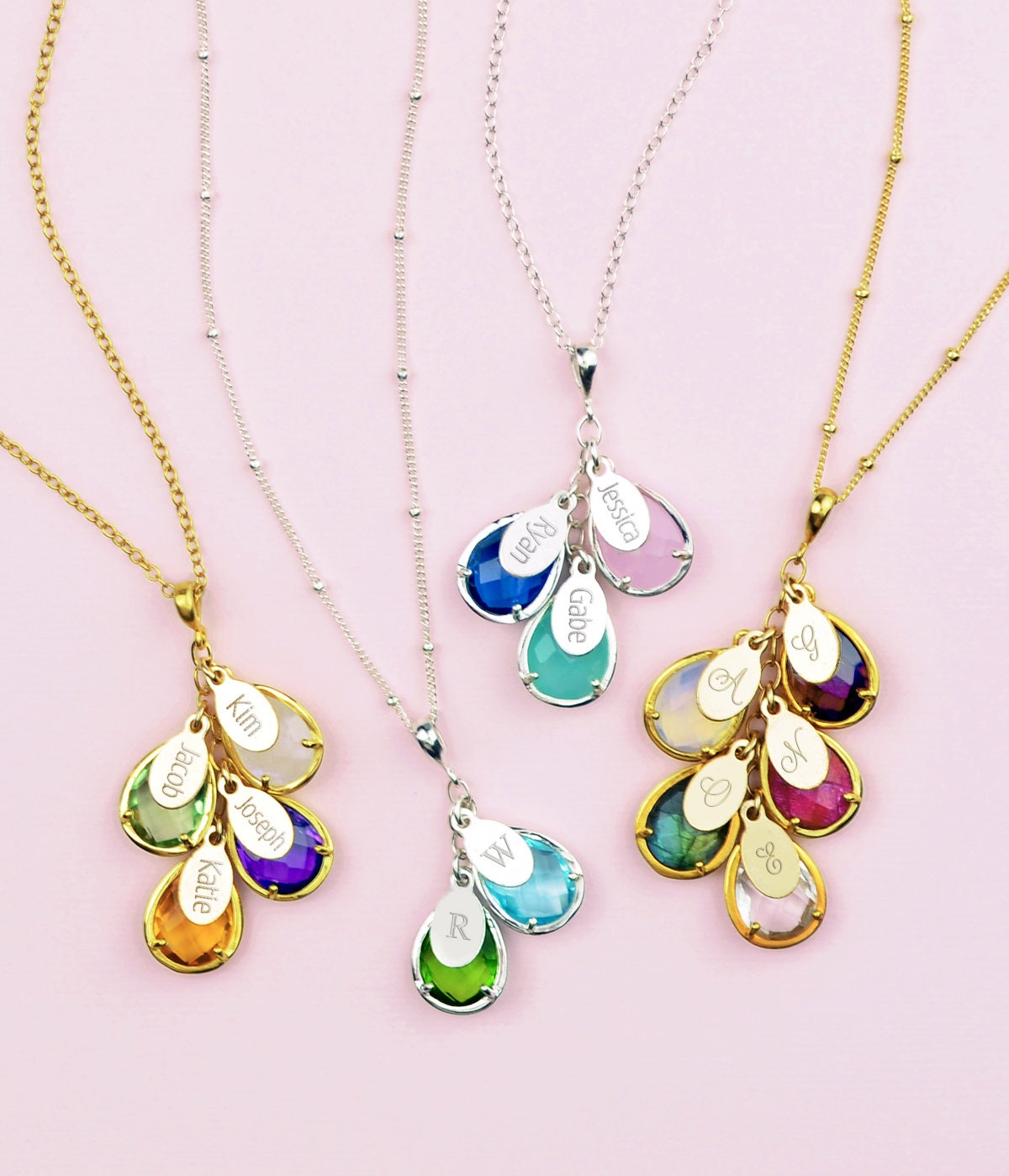 Custom Mother Necklace Birthstone 