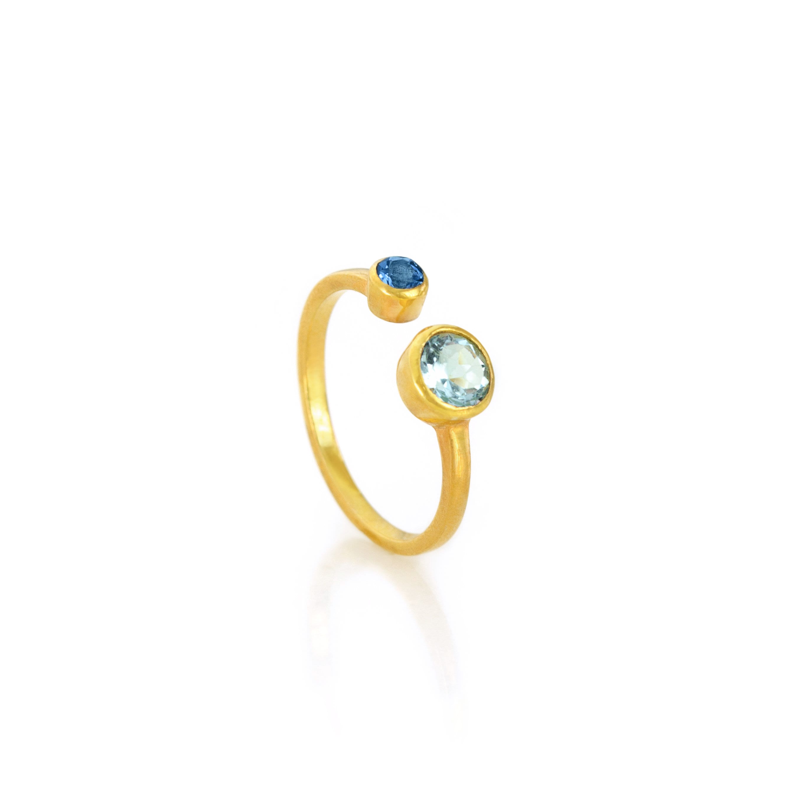Dual Birthstone Ring Mothers Ring Two 