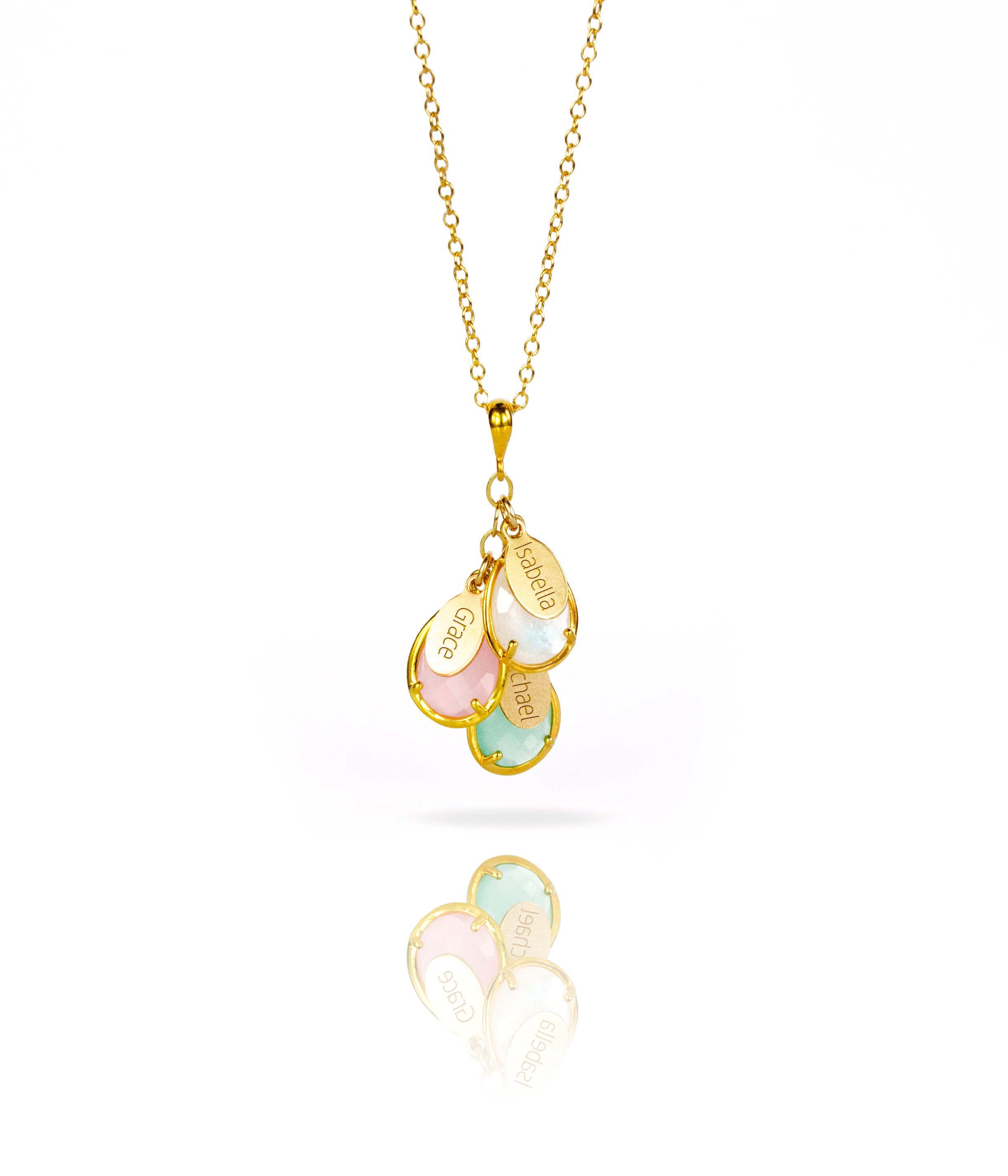 Child name and birthstone necklace clearance