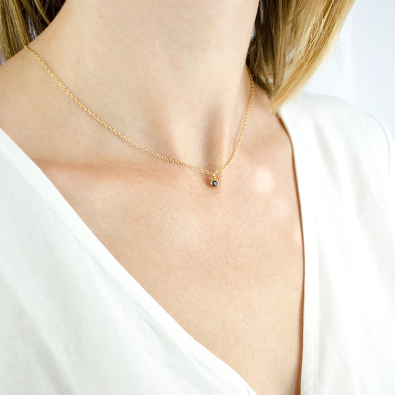 Tiny birthstone necklace new arrivals
