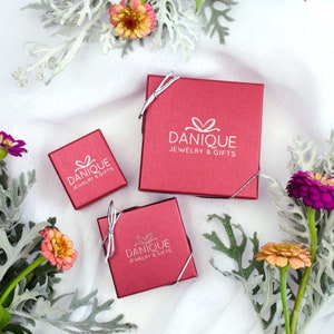 Danique Jewelry gift boxes, gift-ready packaging for handmade gemstone rings and jewelry