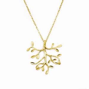 Belle Tree Necklace, Gold Beauty in the Beast Branch Necklace, Emma Watson Necklace, Disney Emma Watson Belle Beauty in the Beast Necklace, image 1