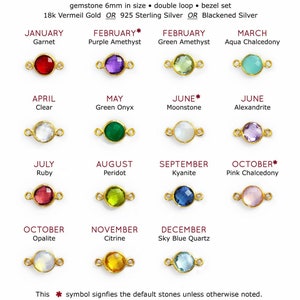 Garnet, Purple Amethyst, Green Amethyst, Aqua Chalcedony, Clear Quartz, Green Onyx, Moonstone, Alexandrite, Ruby Quartz, Peridot, Kyanite, Opalite, Pink Chalcedony, Citrine Quartz, Sky Blue Quartz, birthstone jewelry, zodiac jewelry, October jewelry