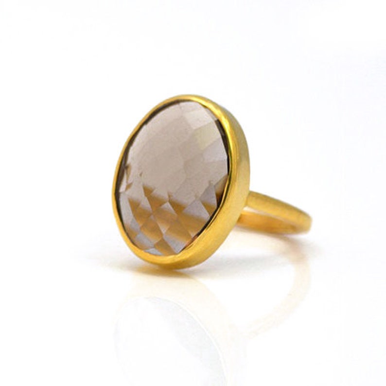 smoky quartz ring gold