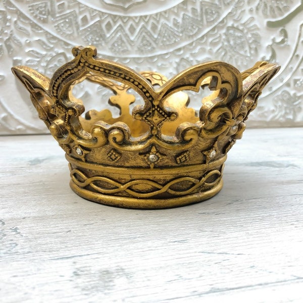 Crown Decor, Crown Accent, Gold Crown,  Fleur De Lis