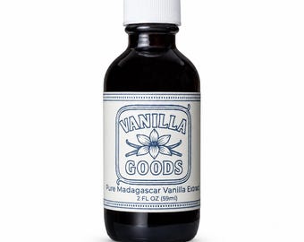 Pure Madagascar Bourbon Vanilla Extract 2 fl oz - Single-Origin, Made with Real Vanilla Beans for Baking, Coffee & Desserts