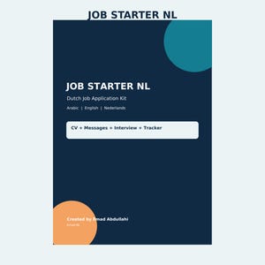 Job Starter NL – CV Templates, Job Application Messages, Interview Guide & Application Tracker