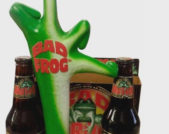 BAD FROG BEER Tap Handle - "Official" made in 1995 - New - Never used