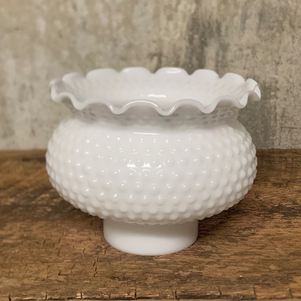 Milk Glass Hobnail, Lamp Shade, Mid Century Lighting, MCM Milkglass, Milkglass Hobnail, Fenton Style, Glass Lampshade, Light Cover